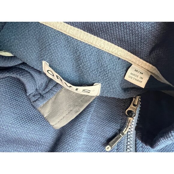 Orvis Men Performance Jacket Medium M Blue Full Zip Fleece Lined Hiking Outdoors - Picture 9 of 10